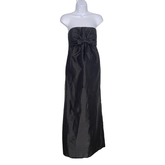 A Pea in the Pod MATERNITY Silk Strapless Maxi Dress Small Black - Picture 1 of 7
